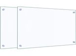 Vidaxl Alzatina Da Cucina 2 Pz. Vetro Temperato Trasparente 70X40 Cm