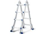 Tolletour Scala Multiuso 4X4 In Alluminio Scala Multifunzionale Scala Telescopica 402Cm Argento Fino A 150Kg