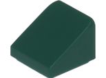 Lego: 100X Mattoncini Inclinati/Pendenza In Verde Scuro
