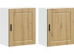 Vidaxl Pensili Da Cucina 2 Pz. Materiale A Base Di Legno Rovere Porto Artisan