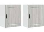Vidaxl Pensili Da Cucina 2 Pz. Materiale A Base Di Legno Sonoma Grigio Porto