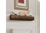 Caminetto A Legna Contorno Per Caminetto Console Per Caminetto Mensola Galleggiante 213,3 Cm In Marrone Naturale - Elegante Soluzione Di Mensola A Muro Per La Vostra Casa