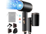 Asciugacapelli Pieghevole Agli Ioni Da 2400W, Asciugatura Rapida, Professionale Con Pulsante Caldo/Freddo, 3 Temperature, Motore Ac, Asciugacapelli Da Salone Con Diffusore E Borsa Di Stoccaggio