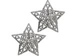 Stella In Metallo Argentato 6Cm 20 Pezzi - Decorazione Natalizia, Stella In Metallo, Ornamenti