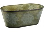 Fioriera Autunno Metallo Decorazione Foglia Decorazione Fioriera Verde 38Cm