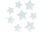 Stelle Decorative Natalizie Bianche 4-5Cm, Set Di 72 - Stelle Decorative In Plastica Per La Tavola Delle Feste