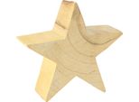 Stella Decorativa In Legno Paulownia, 20 Cm, Decorazione Natalizia