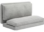 Divano Letto Divano Letto Pieghevole 3 In 1 Divano Pieghevole Con 2 Cuscini Grigio Scuro (Full)
