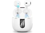 Wireless Con 4 Microfoni, Auricolari Wireless Con 48 Ore Di Riproduzione Dei Bassi Profondi, Display A Led, Auricolari Bluetooth Con Cancellazione Del Rumore Enc, Impermeabile IP7, Sport USB-C