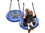 Altalena Da Giardino Nido Di Cicogna Per Bambini Blu 80Cm