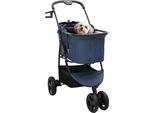 Vidaxl Passeggino Pieghevole Per Animali Domestici Blu 78 X 54 X 101 Cm Poliestere
