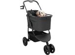 Vidaxl Passeggino Pieghevole Per Animali Domestici Nero 78 X 54 X 101 Cm Poliestere