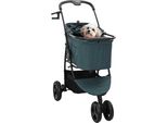 Vidaxl Carrello Pieghevole Per Animali Domestici Verde 78 X 54 X 101 Cm Poliestere