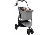 Vidaxl Carrello Pieghevole Per Animali Domestici Grigio 78 X 54 X 101 Cm Poliestere