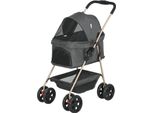 Passeggino Per Cani 3 In 1 Box Per Cani Pieghevole, Borsa Da Trasporto Pieghevole Con Portabicchieri, Passeggino Per Cani, Passeggino Per Gatti Con Ruote A 360° Passeggino Per Gatti Per Mini Cani Sotto I 4 Kg, Grigio Aosom