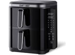 Comfy Nest CN-06177: Friggitrice Ad Aria A Doppio Cestello Da 2800 W Con Pannello Laterale Pieghevole Digitale - 11 L