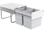 Cestino Hailo 3641121 Tandem Salvaspazio 2X 18 Litri Grigio Chiaro
