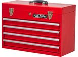 Cassetta Degli Attrezzi In Metallo Con 4 Cassetti - 20,3 Pollici (Circa 51,5 Cm), Chiudibile A Chiave, Rosso