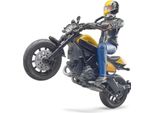 Bruder 63053 Bworld Motocicletta Scrambler Ducati Cafe Racer Con Pilota
