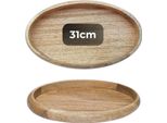 Vassoio Decorativo Marrakech Boho Vassoio Da Portata Ovale In Legno 31 X 18 Cm | Piatto Da Portata Cagdas Come Decorazione Da Tavolo Per Cucina E Soggiorno | Vassoio Da Colazione Vintage Naturalmente Per La Camera Da Letto