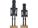 Set Di 2 Figurine Schiaccianoci Marrakesh Nere 32 E 22 Cm | Nobile Decorazione Natalizia Da Tavolo In Alluminio | Decorazione Moderna Da Appoggio Come Decorazione Davanzale | Decorazione Scandinava Per L'avvento Da Tavolo E Davanzale