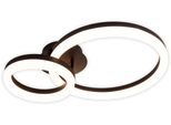 NÄVe Led Deckenleuchte "Circulo", Schwarz, H: 14Cm, 1 Stk., Leuchten, Stufenweise Dimmbar Per Wandschalter, Led Deckenleuchte