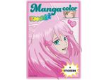 Offerte Libri Paesi Bassi Bv Manga Color Kawaii E Libro Da Colorare Con Adesivi
