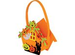 Borsa Casa Infestata Halloween Zucca Fantasma Decorazione Casa Strega Spaventosa Facce Di Zucca, Colore: Arancione