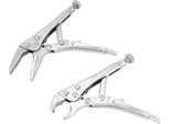 2Pcs Bocca Smerigliata Ganascia Dritta Lock Vise Grip Pinze Di Bloccaggio Set Di Strumenti Manuali