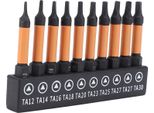 10 Pezzi Di Cacciavite Triangolare Set Di 50 Mm Di Lunghezza 1/4 Di Pollice Gambo Esagonale S2 Acciaio Legato Magnetico Triangolare Trapano Bit