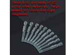 10Pcs 1/4Inch Hex Shank 50Mm S2 Lega Acciaio Scanalato Cacciavite Bit Set H6.3*50*Sl5Mm