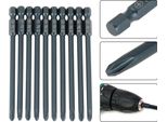 10Pcs S2 Acciaio Croce Testa PH2 Bit Cacciavite Set 1/4Inch Hex Shank 100Mm