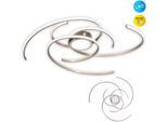 NÄVe Led Deckenleuchte "Radon", Silber (Satin, Nickel), 1, Ø 75Cm H: 6Cm, 1 Stk., Leuchten, Deckenlampe, Warmweiß, 35W, 3-Stufen-Dimmbar, D: 75Cm, Satin-Nickel, Led Deckenleuchte