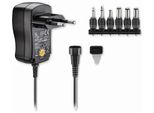 Goobay Adattatore Di Rete Universale 3/12 V Incl. 6 X Adattatore Dc Max. 7,2 W E 0,6 A Nero 1,8 M (1 Scatola Pieghevole)