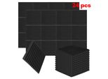 Jopassy 24 Pezzi Di Schiuma Acustica Tappetini Di Schiuma Acustica 30 X 30 X 2,5 Cm | Tappetini Di Isolamento Acustico Per Un'acustica Efficace | Piastrelle Di Schiuma Tappetino Di Isolamento Acustico