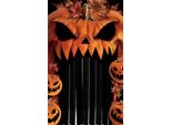 Halloween Scary Clown Pumpkin Curtain Decoration Horror Party Circus Spooky Night Scary Grinning Creepy Autumn Festival, Colore: Orange
