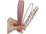 Inf Eleganti Cerchietti Per Capelli Con Perle Per Donne Cerchietti Per Capelli 3 Pezzi Rosa