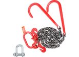 Catena A V Vevor G80, Catena Di Traino Da 3/8 Di Pollice X 3 Piedi Con Gancio A J Da 15 Pollici E Gancio A Rampino, Catena Di Traino Per Trasporto Pesante Con Carico Di Lavoro Sicuro Di 7800 Libbre Per Il Recupero Di Rimorchi A Pianale