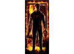Poster Per Porta Zombie Halloween Decorazione Inquietante Effetto Horror Spavento Atmosfera Inquietante Copriporta Design Realistico Dettagli Spaventosi, Colore: Grigio
