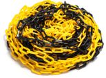 Catena Per Barriere Clanmacy Catena Di Plastica Nera Gialla Spessa 6 Mm Per Parcheggi E Barriere Per Parcheggi 50 M