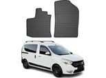 2012-2021 Dacia Dokker Tappetini In Gomma Nera 2 Pz