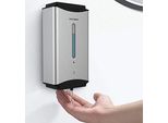 AD1206 Sapone Liquido Automatico A Parete Commerciale Finitura Acciaio Inox 1100 Ml Grande Capacità (Acciaio Spazzolato)