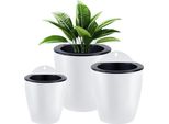Set Di Vasi Da Fiori In Plastica Appesi 3 Piante Secchio Automatico Per L'assorbimento Dell'acqua Balcone Recinto Giardino Ornamenti Parete Casa Ufficio