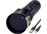 Darkbeam Torcia Uv Luce Nera Ricaricabile USB-C, Lampada Per Legno Ultravioletta 365Nm Led, Torce Blacklight Ore, Rilevatori Di Urina Animale, Polimerizzazione Resina