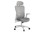 Sedia Da Ufficio Ergonomica SENSE7 Noxo, Con Braccioli Ribaltabili, Poggiatesta Regolabile E Funzione Dondolo, Portata Fino A 150 Kg, Grigio