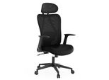 Sedia Da Ufficio Ergonomica SENSE7 Noxo, Con Braccioli Ribaltabili, Poggiatesta Regolabile E Funzione Dondolo, Portata Fino A 150 Kg, Nera