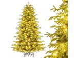 Costway Albero Di Natale Artificiale Da 180 Cm Con 746 Punte Di Rami E 270 Luci Led Bianche Calde, Albero Di Natale Artificiale Albero Di Natale Illuminazione Verde