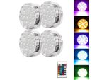 Inf 7Cm 10 Led Luci A Disco Con Telecomando - 4 Pezzi Con Controllo Singolo