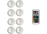 Inf Luci Led Impermeabili Con Telecomando - 8 Luci A Colori Cangianti