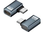 Inf Adattatore USB-C Femmina A Maschio 240W 80Gbps - Confezione Da 2 Grigio
